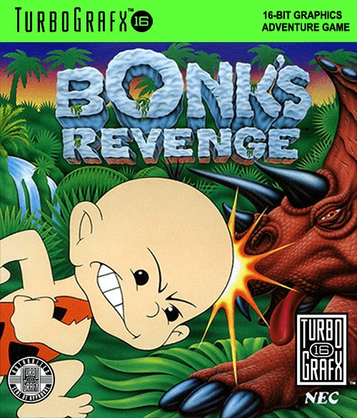 Bonk 2 Bonk's Revenge box art for TurboGrafx-16